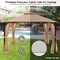 12x10 Feet Gazebo Replacement Top with Air Vent and Drainage Holes